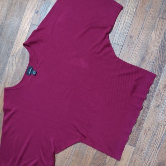 Lane Bryant Burgandy Knit Kimono Sleeve Sweater Size 14/16 LAST CHANCE - Picture 4 of 6